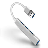 Reiko 4-Port USB 3.0 Hub in Silver | MaxStrata