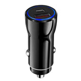 Reiko 5V 3.1A USB C Port Car Charger in Black | MaxStrata