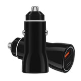 Reiko 5V 3.1A USB C Port Car Charger in Black | MaxStrata