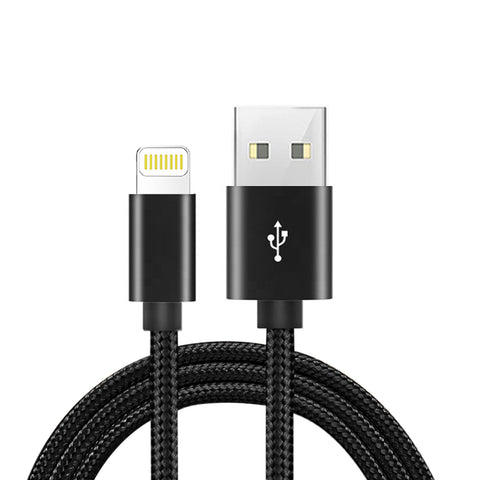 Reiko 8-Pin Fast Charge/Sync Cable 6.5 Ft in Black | MaxStrata