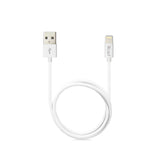 Reiko iPhone 3Ft Lighting Certified USB Data Cable in White | MaxStrata