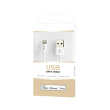 Reiko iPhone 3Ft Lighting Certified USB Data Cable in White | MaxStrata