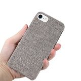 Reiko iPhone 7/8/SE2 Herringbone Fabric in Dark Gray | MaxStrata