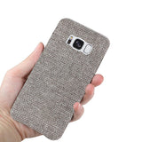 Reiko Samsung Galaxy S8 Herringbone Fabric in Dark Gray | MaxStrata