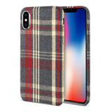 Reiko iPhone X/iPhone XS Checked Fabric Case in Red | MaxStrata