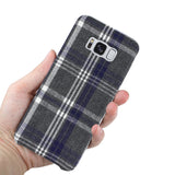 Reiko Samsung Galaxy S8 Checked Fabric Case in Black | MaxStrata