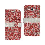 Reiko Samsung Galaxy Grand Prime Diamond Rhinestone Wallet Case in Red | MaxStrata