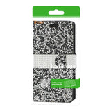 Reiko Samsung Galaxy J3 Emerge Diamond Rhinestone Wallet Case in Black | MaxStrata