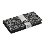 Reiko Samsung Galaxy S8/ SM Diamond Rhinestone Wallet Case in Black | MaxStrata