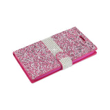 Reiko ZTE Grand X Max 2 Diamond Rhinestone Wallet Case in Pink | MaxStrata