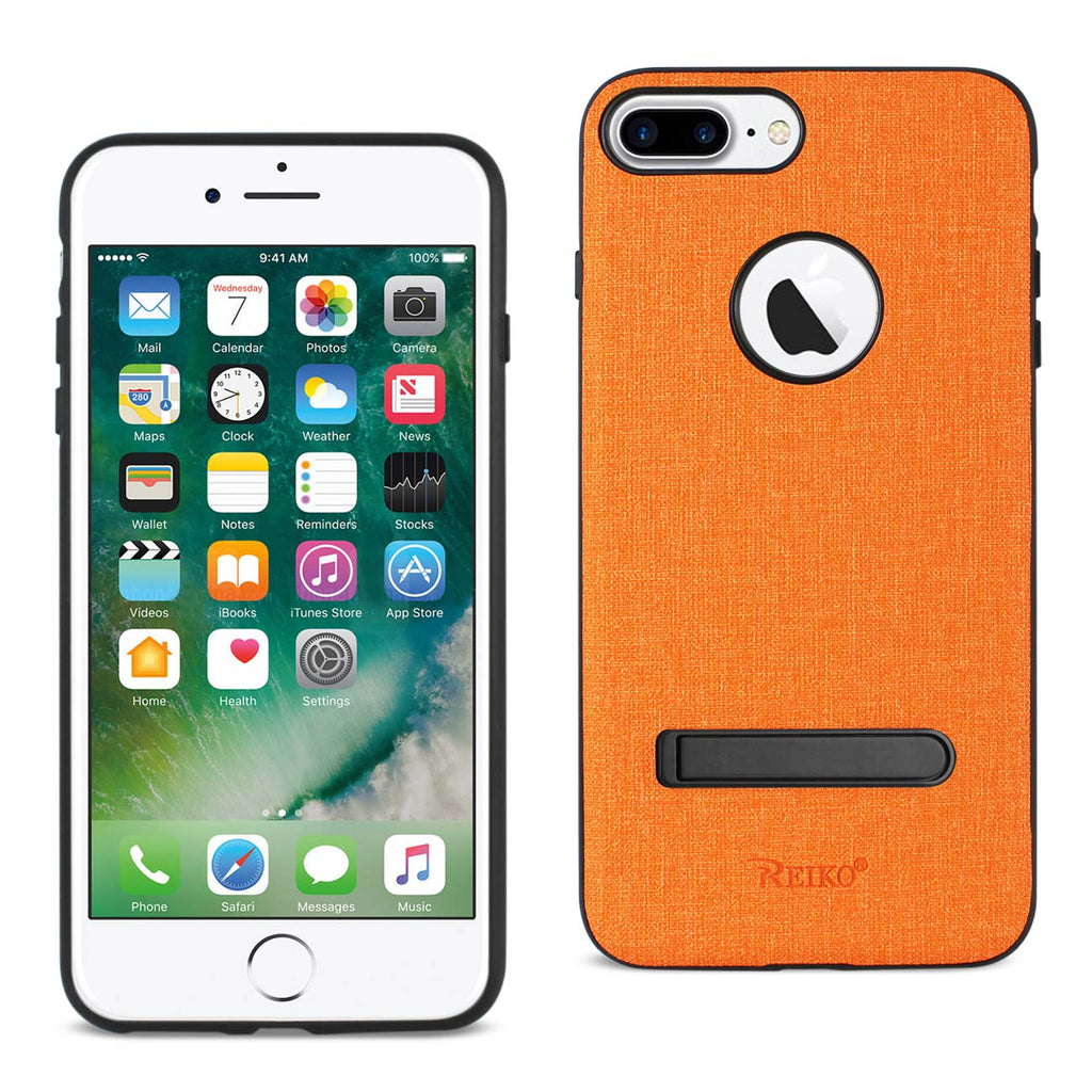 Reiko iPhone 7 Plus/ 8 Plus  Rugged Texture TPU Protective Cover in Orange | MaxStrata