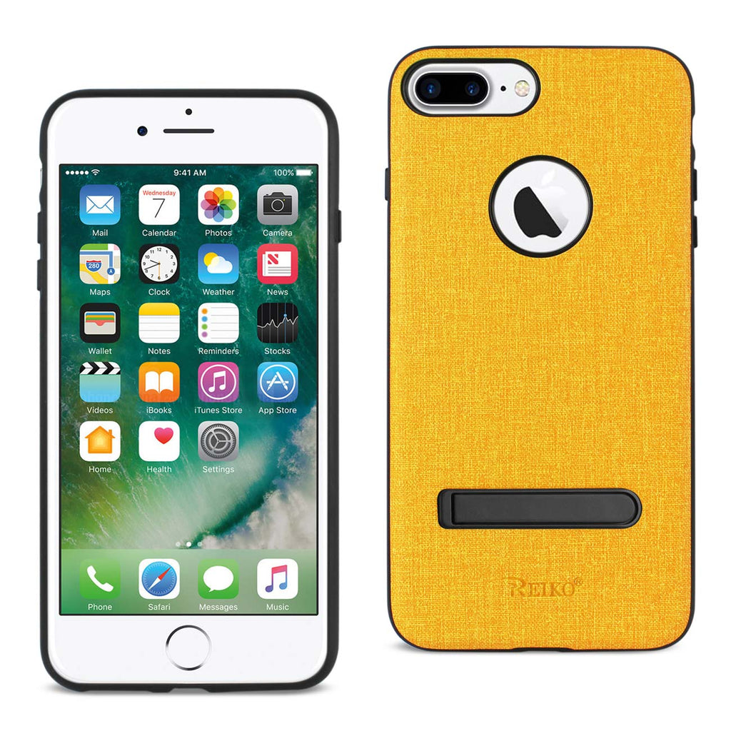 Reiko iPhone 8 Plus/ 7 Plus Rugged Texture TPU Protective Cover in Yellow | MaxStrata