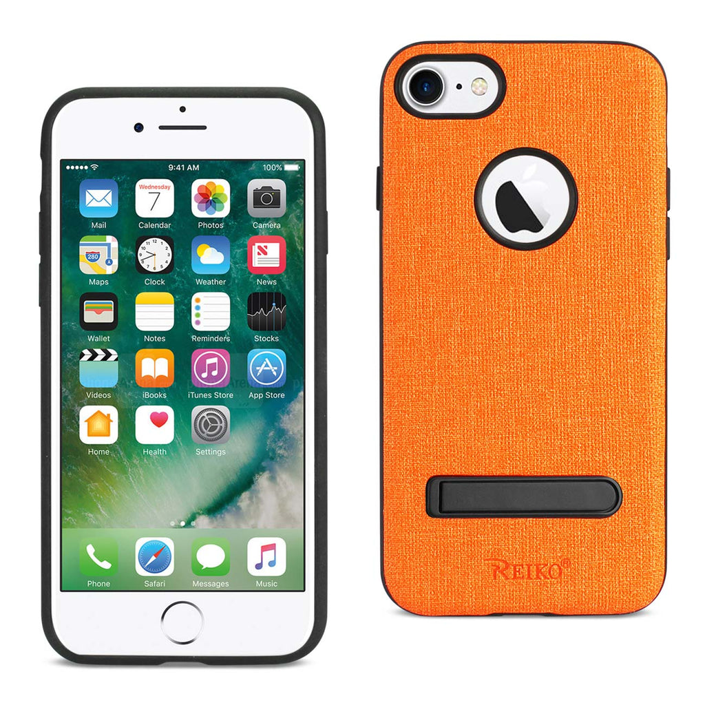 Reiko iPhone 7/8/SE2 Denim Texture TPU Protector Cover in Orange | MaxStrata