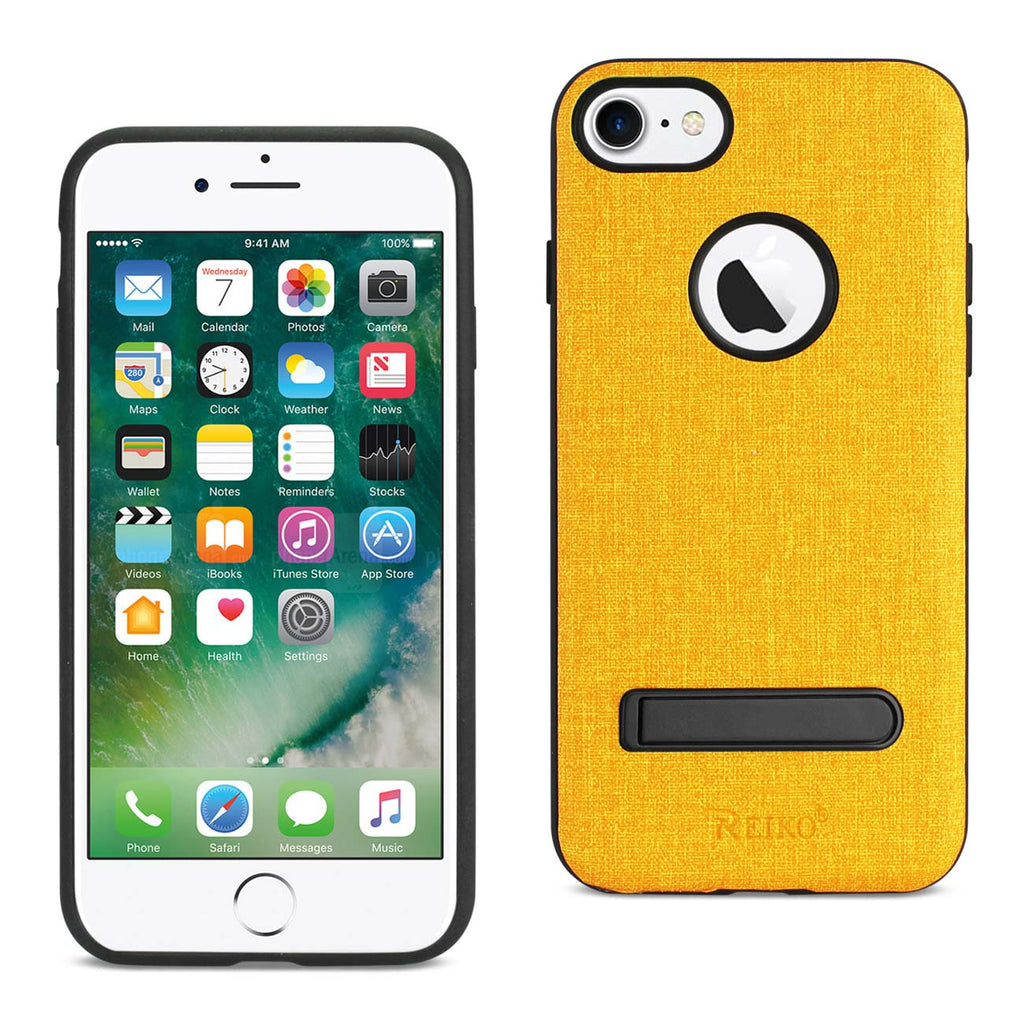 Reiko iPhone 7/8/SE2 Denim Texture TPU Protector Cover in Yellow | MaxStrata