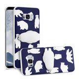 Reiko Samsung Galaxy S8 Edge /S8+/ S8 Plus TPU Design Case with 3D Soft Silicone Poke Squishy Polar Bear in Blue | MaxStrata