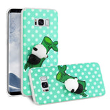 Reiko Samsung Galaxy S8 Edge /S8+/ S8 Plus TPU Design Case with 3D Soft Silicone Poke Squishy Panda in Green | MaxStrata