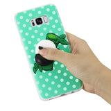 Reiko Samsung Galaxy S8 Edge /S8+/ S8 Plus TPU Design Case with 3D Soft Silicone Poke Squishy Panda in Green | MaxStrata