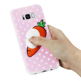 Reiko Samsung Galaxy S8 Edge /S8+/ S8 Plus TPU Design Case with 3D Soft Silicone Poke Squishy Rabbit in Pink | MaxStrata