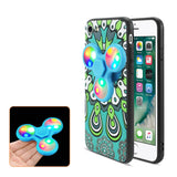 Reiko iPhone 7/8/SE2 Case Design The Inspiration of Peacock with LED Fidget Spinner Clip On in Turquoise | MaxStrata