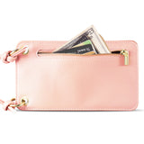 Reiko Leather Crossbody Phone Wallet Large Purse in Pink（7.0 Inch) | MaxStrata