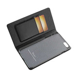 Reiko iPhone 6 Plus Flip Folio Case with Card Holder in Black | MaxStrata