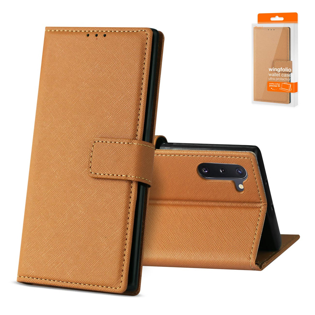 Reiko Samsung Galaxy Note 10 3-in-1 Wallet Case in Brown | MaxStrata