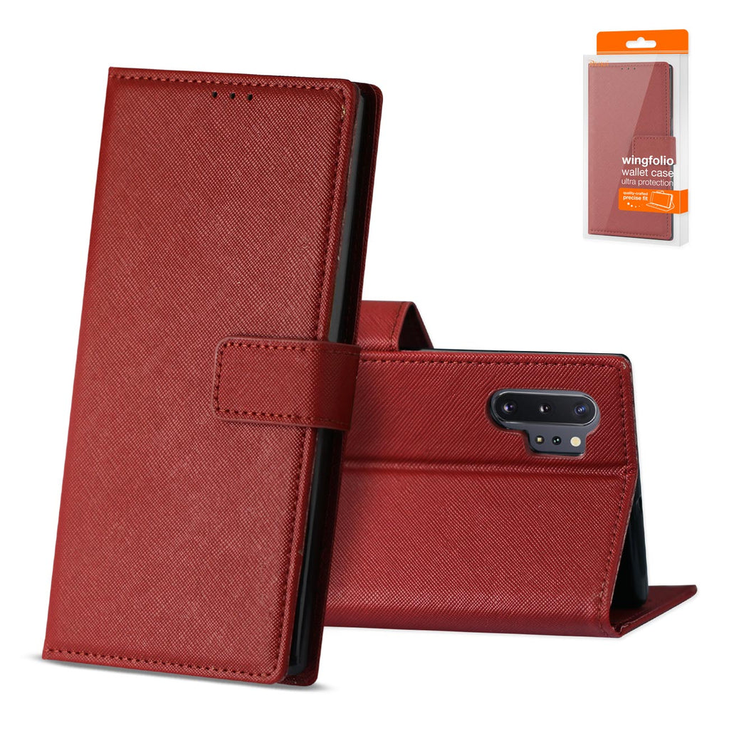 Reiko Samsung Galaxy Note 10 Plus 3-in-1 Wallet Case in Red | MaxStrata