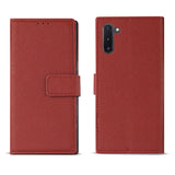 Reiko Samsung Galaxy Note 10 3-in-1 Wallet Case in Red | MaxStrata