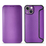 Reiko Magnetic Wallet Leather Phone Case for Apple iPhone 14 Plus in Purple | MaxStrata