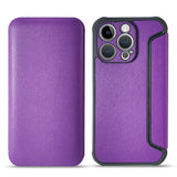 Reiko Magnetic Wallet Leather Phone Case for Apple iPhone 14 Pro Max in Purple | MaxStrata