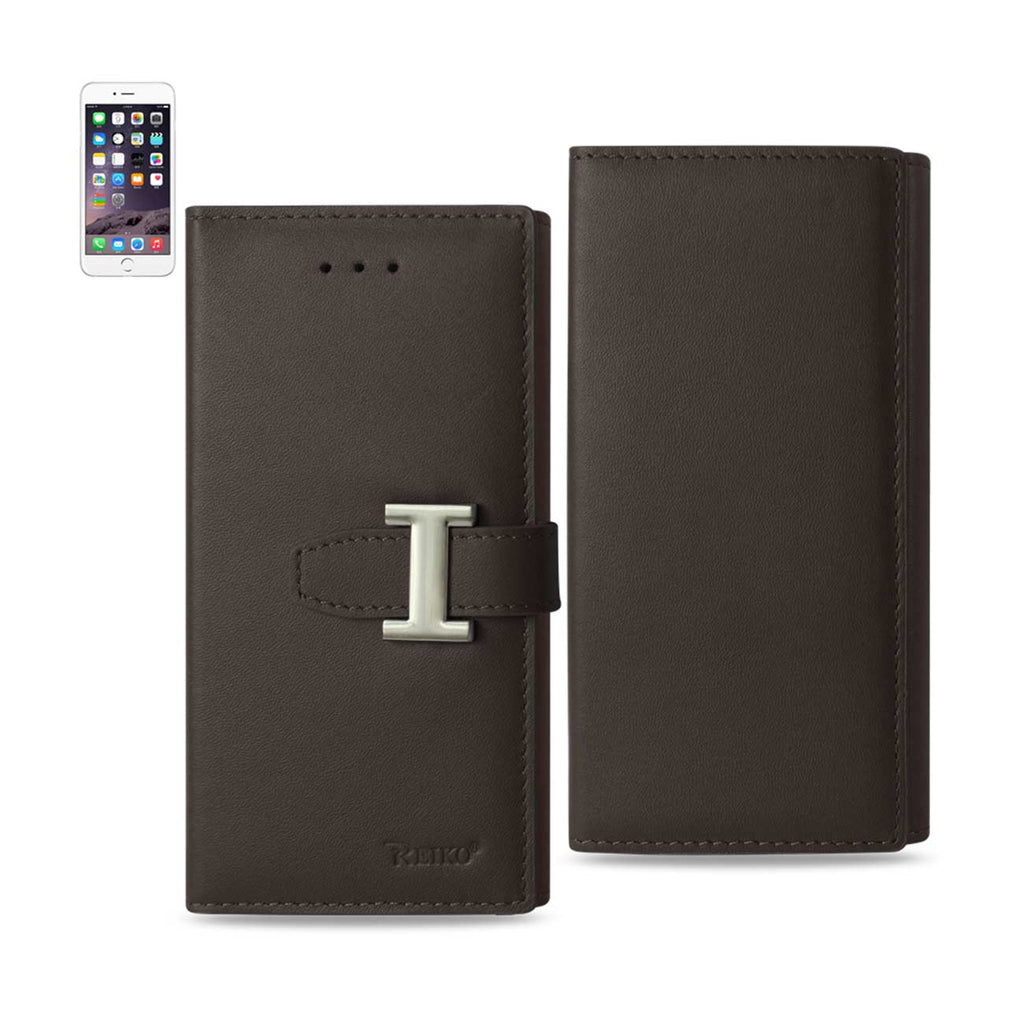 Reiko iPhone 6 Plus Genuine Leather RFID Wallet Case in Umber | MaxStrata