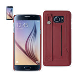 Reiko Samsung Galaxy S6 Genuine Leather Hand Strap Case in Burgundy | MaxStrata