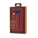 Reiko Samsung Galaxy S6 Genuine Leather Hand Strap Case in Burgundy | MaxStrata