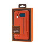 Reiko Samsung Galaxy S6 Genuine Leather Hand Strap Case in Tangerine | MaxStrata