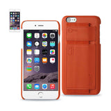 Reiko iPhone 6 RFID Genuine Leather Case Protection & Key Holder in Tangerine | MaxStrata