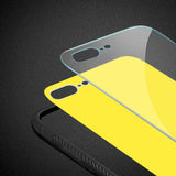 Reiko iPhone 8 Plus Hard Glass Design TPU Case in Yellow | MaxStrata