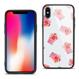 Reiko iPhone X/iPhone XS Hard Glass Design TPU Case with Strawberry Cups | MaxStrata