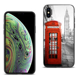 Reiko iPhone XS Max Hard Glass Design TPU Case with London Phonebooth Design | MaxStrata