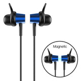 Reiko Magnetic Bluetooth Earphone Headset with Mic in Navy | MaxStrata