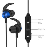 Reiko Magnetic Bluetooth Earphone Headset with Mic in Navy | MaxStrata