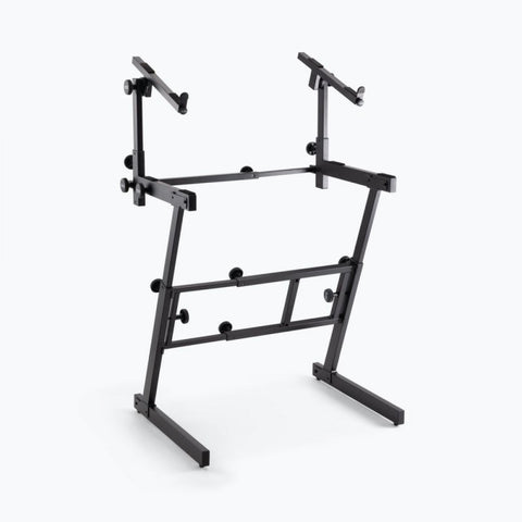 On-Stage Folding-Z Keyboard Stand with Second Tier (KS7365EJ) | MaxStrata®