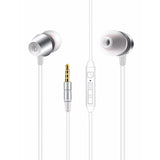 Reiko High Quality Sound  Universal In-Ear Earphones in Silver | MaxStrata