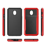 Reiko Samsung Galaxy J3 (2018) Full Coverage Shockproof Case in Red | MaxStrata