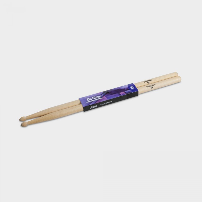 On-Stage Maple Drum Sticks (5B, Wood Tip, 12pr) (MW5B) | MaxStrata®