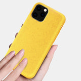 Reiko Apple iPhone 11 Pro Max Wheat Bran Material Silicone Phone Case in Yellow | MaxStrata