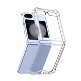 Reiko High Quality 2X Clean PC & TPU Bumper Case in Clear for Samsung Z Flip 5 | MaxStrata