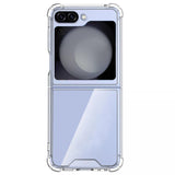 Reiko High Quality 2X Clean PC & TPU Bumper Case in Clear for Samsung Z Flip 5 | MaxStrata