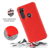 Reiko Moto G Stylus 3-in-1 Hybrid Heavy Duty Holster Combo Case in Red | MaxStrata