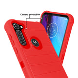 Reiko Moto G Stylus 3-in-1 Hybrid Heavy Duty Holster Combo Case in Red | MaxStrata