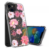 Reiko Pressed Dried Flower Design Phone Case for iPhone 14 Plus in Pink | MaxStrata